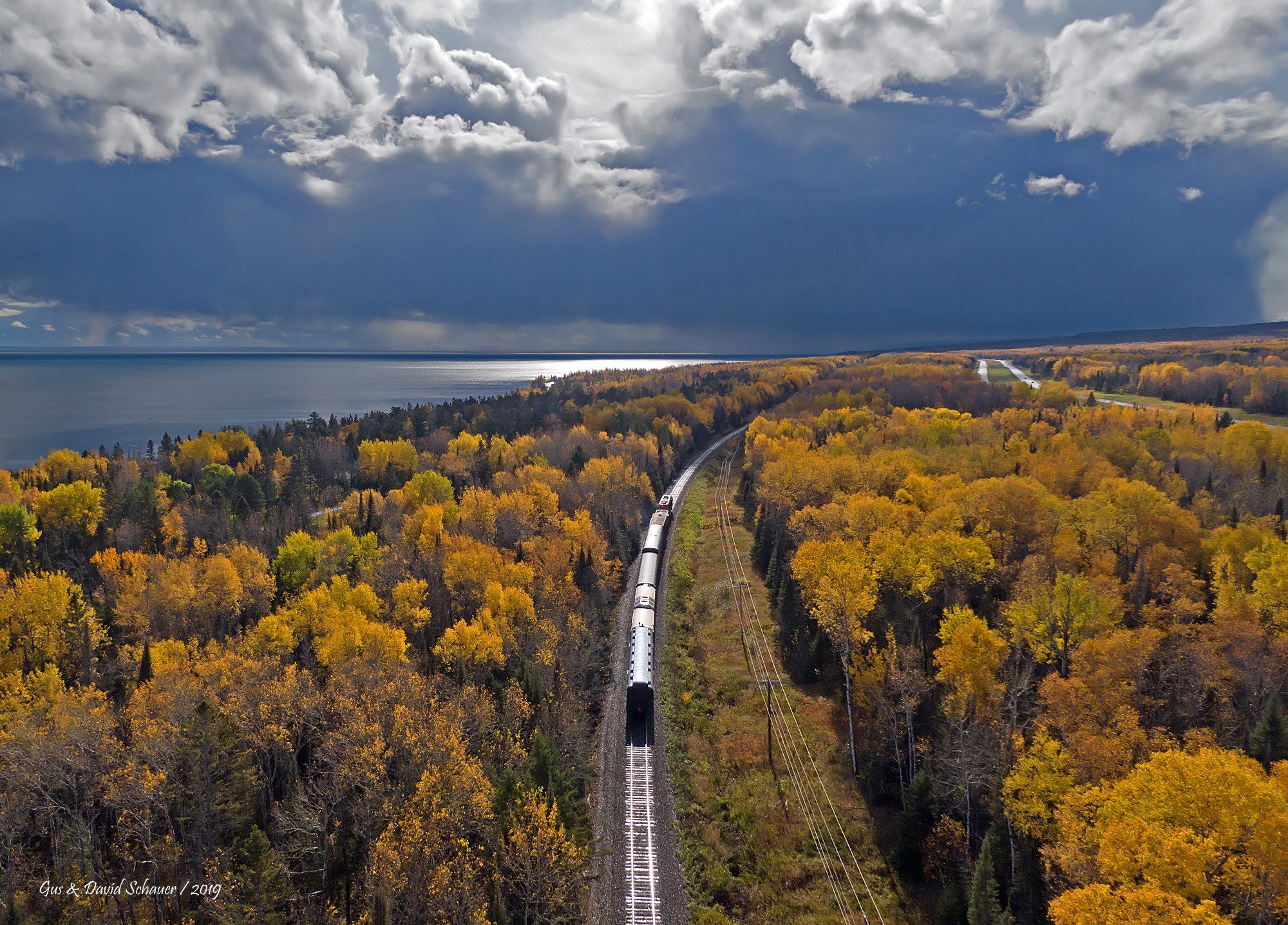 Train in Duluth in the Fall