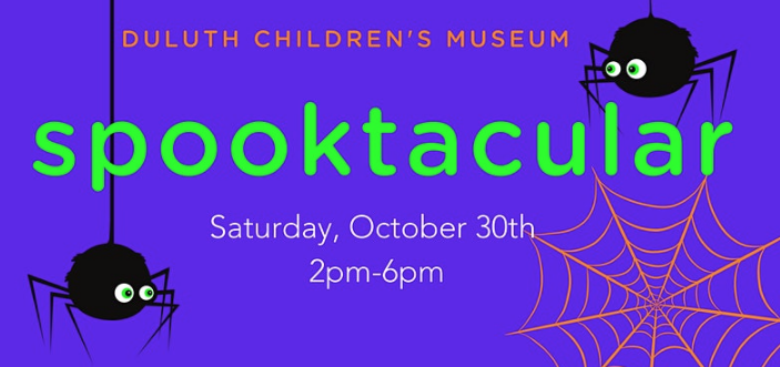 Banner for Duluth Children's Museum Spooktacular.