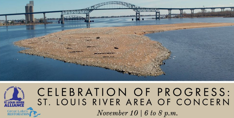 St. Louis River Area of Concern Celebration of Progress banner.