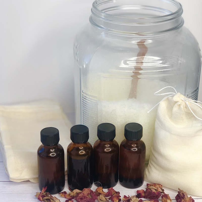 Make a custom bath salt soak class