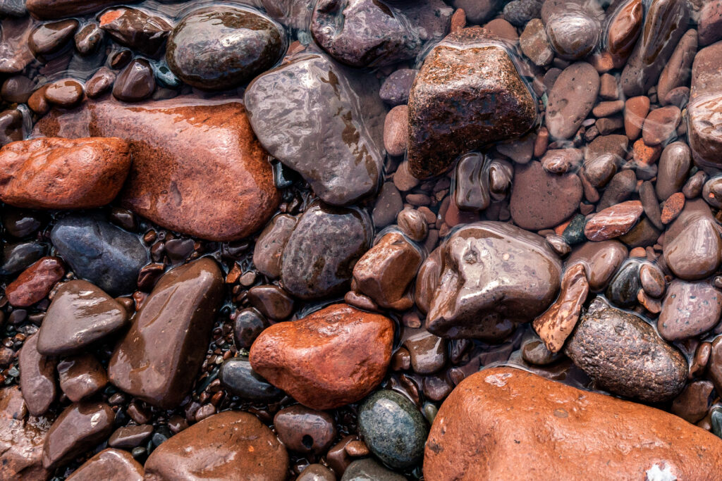 Water covered rocks