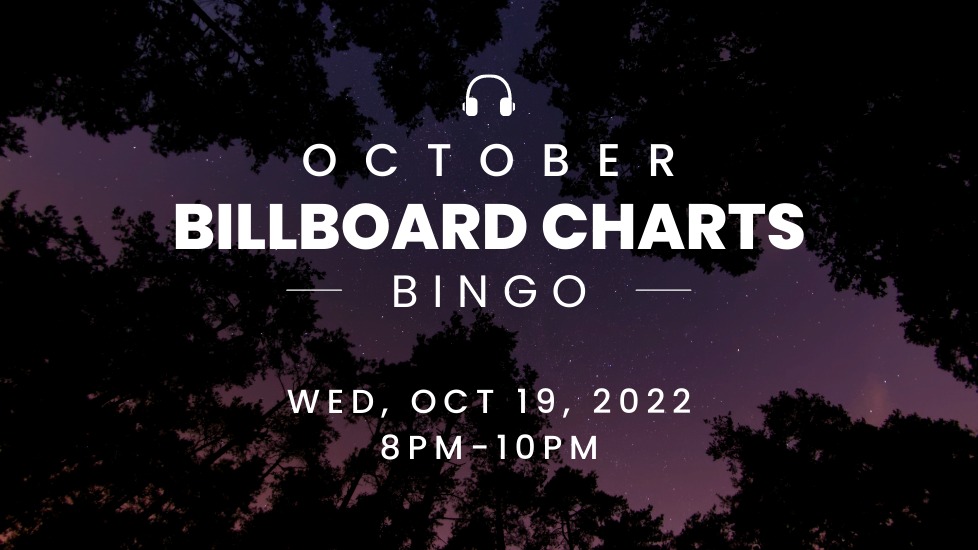 October Billboard Charts Bingo at Burrito Union