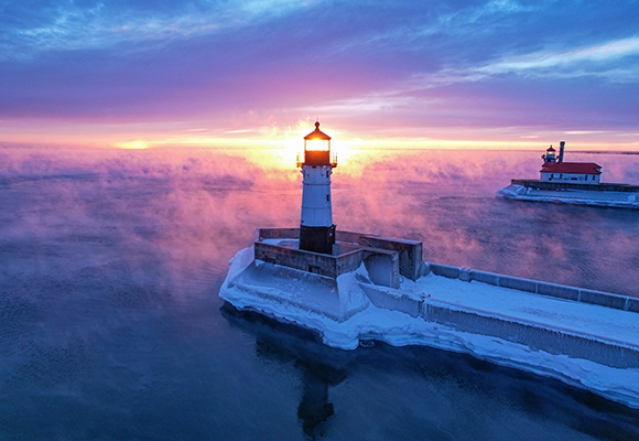 Lighthouse in the winter