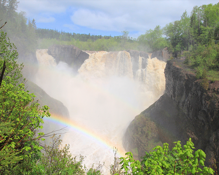 Waterfall with rainbow