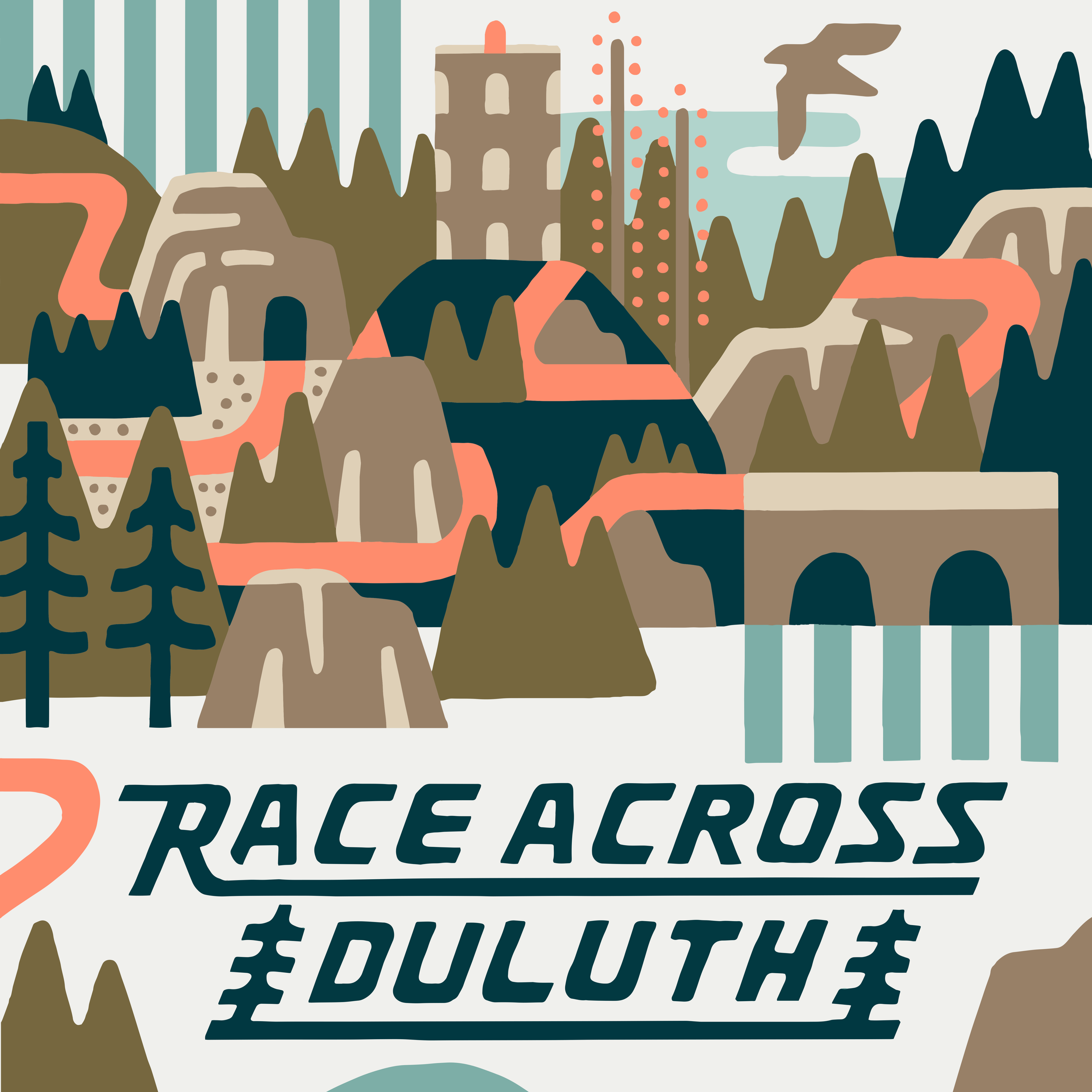 Race Across Duluth illustration