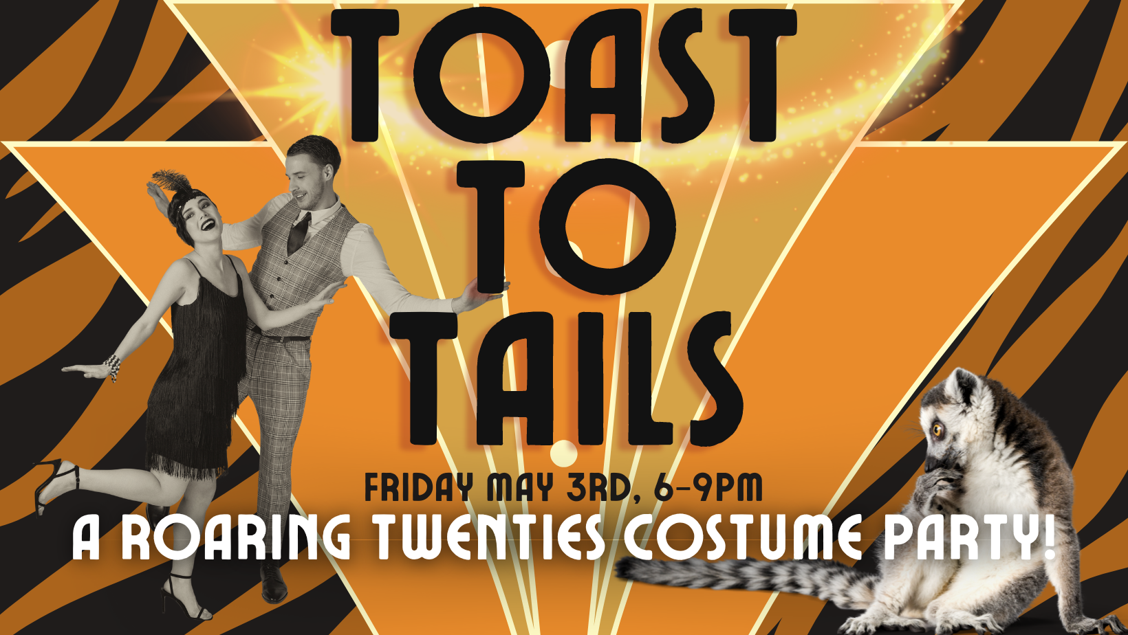 toast to tails event flyer