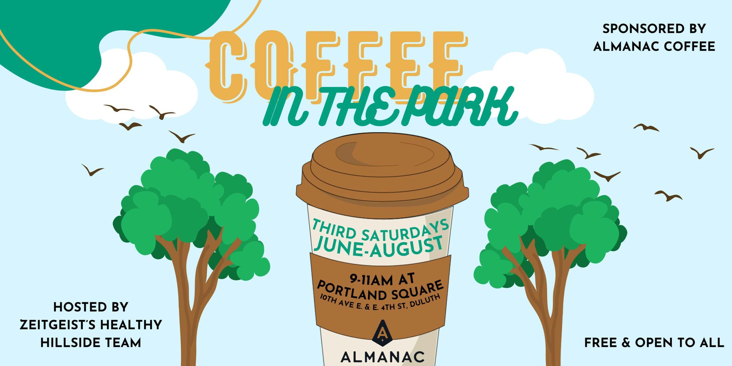 coffee in the park graphic