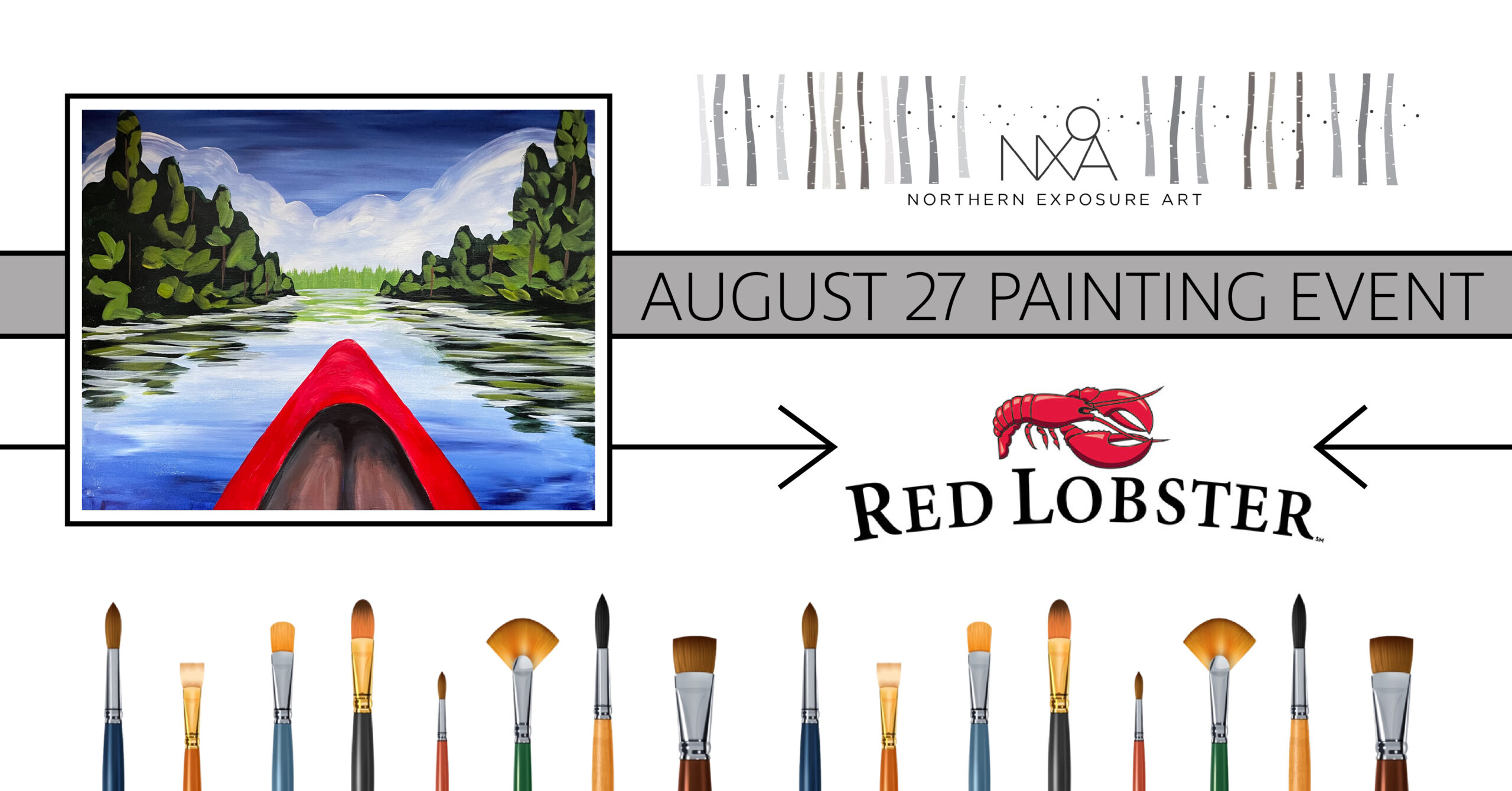 red lobster painting event