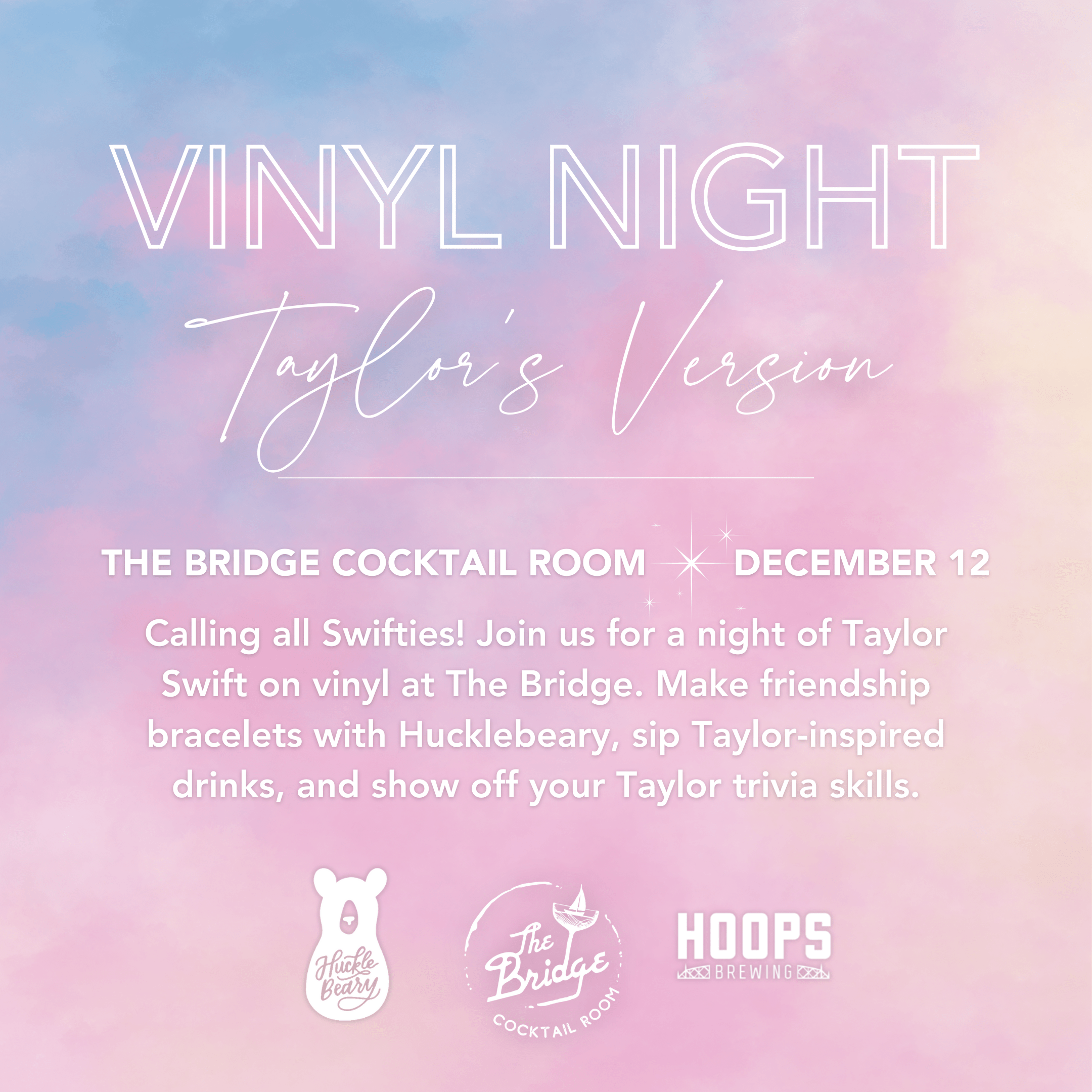 Vinyl Night Taylor's Version light pink promotional graphic