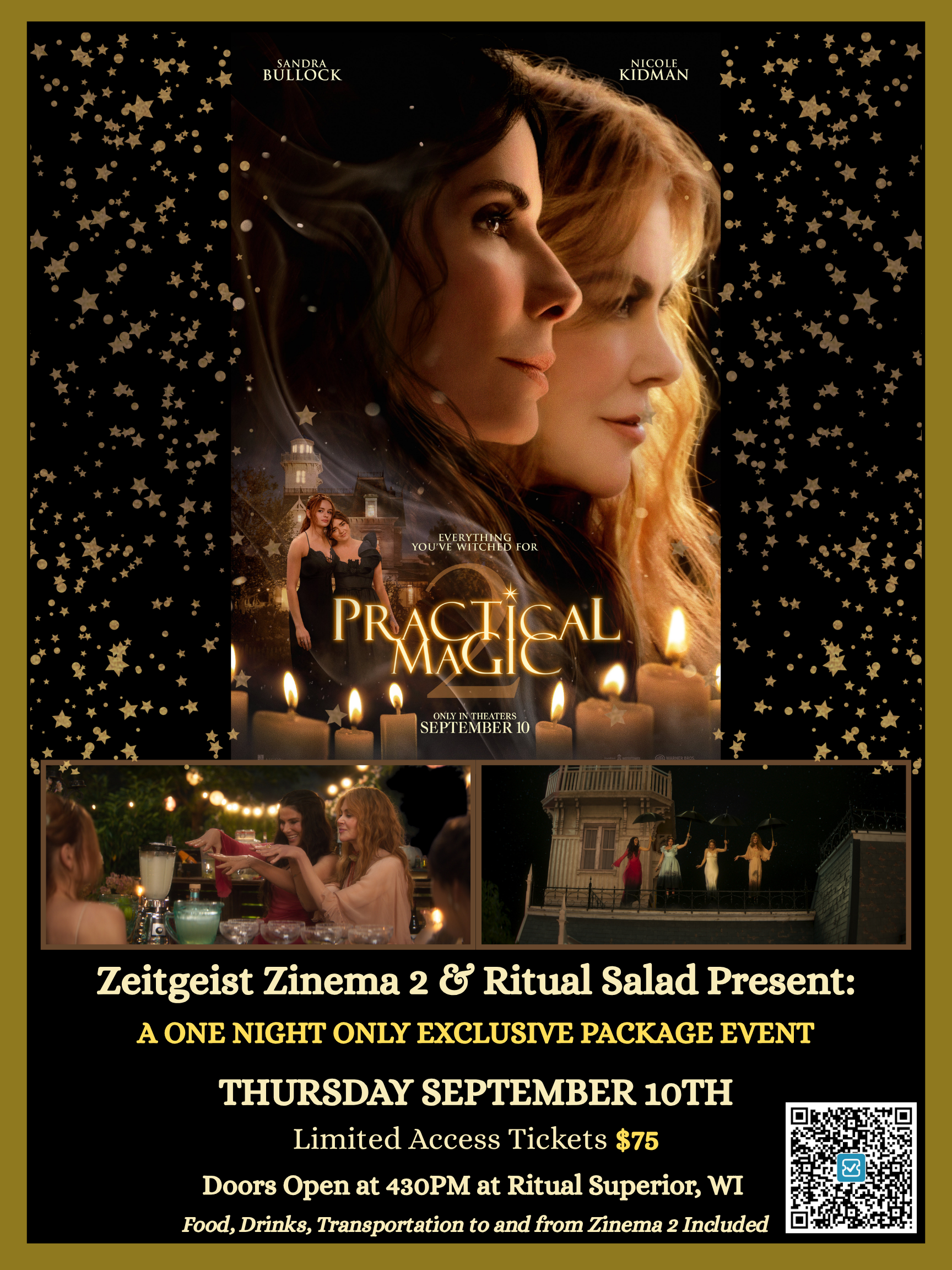 Zeitgeist zinema 2 & ritual salad present: practical magic 2 - exclusive event 1 Practical magic movie event v2