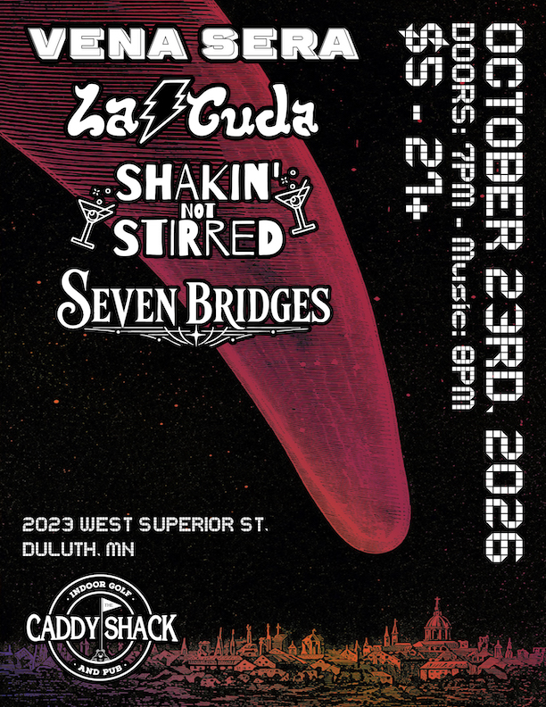 Tcs presents: vena sera, la cuda, seven bridges, & shaken not stirred 1 1023 flyer copy