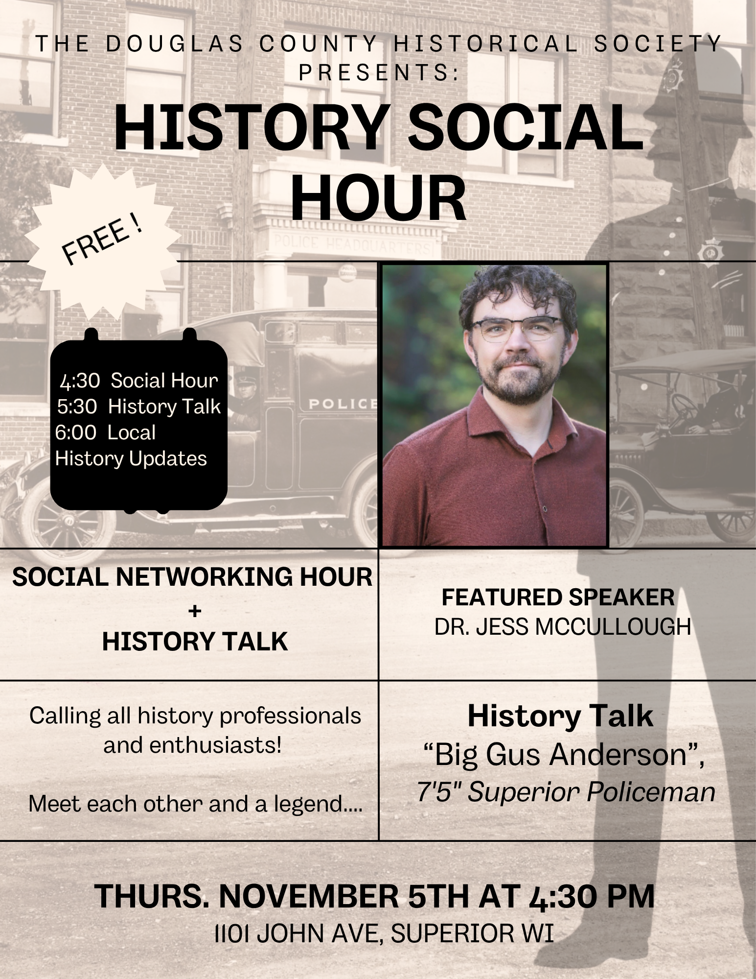 History social talk flyer